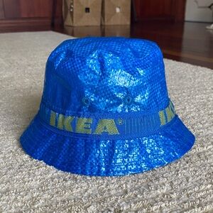 Iconic IKEA Bright Blue Bucket Hat with Yellow Logo Band